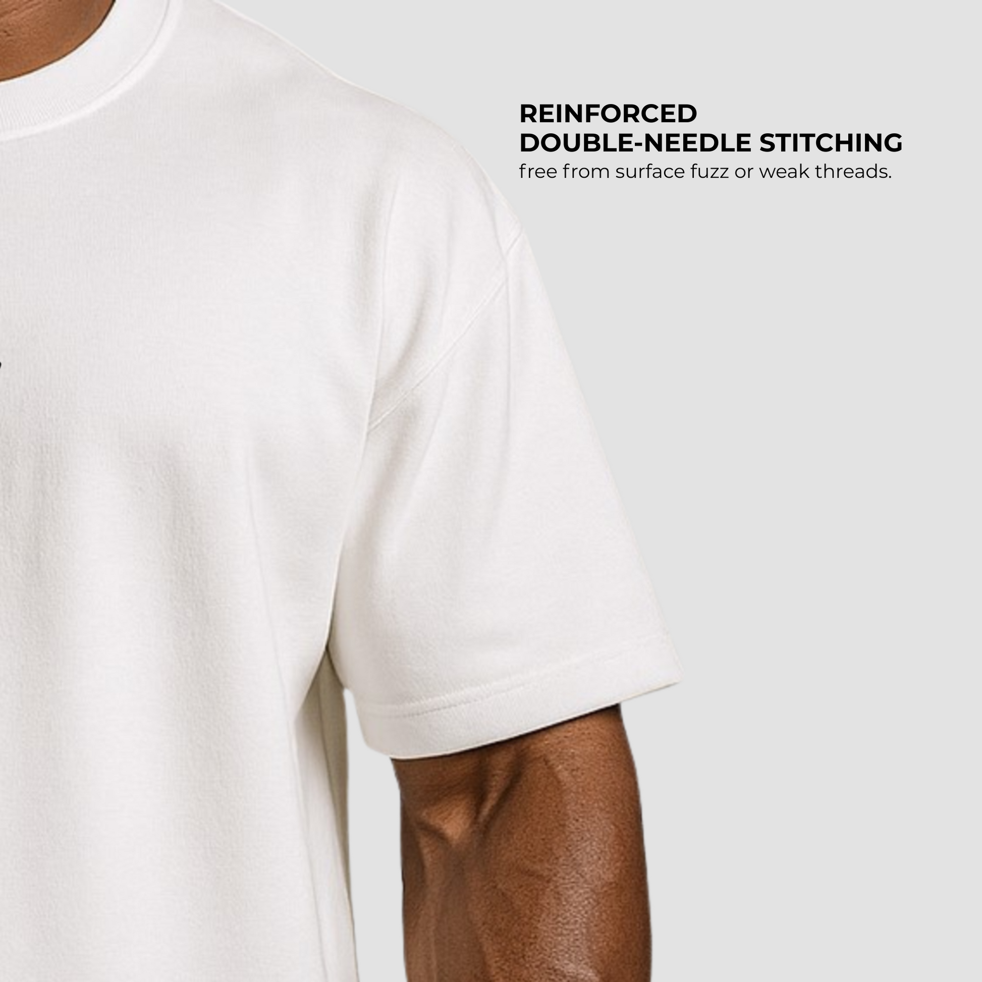Steel White Oversized T-Shirts