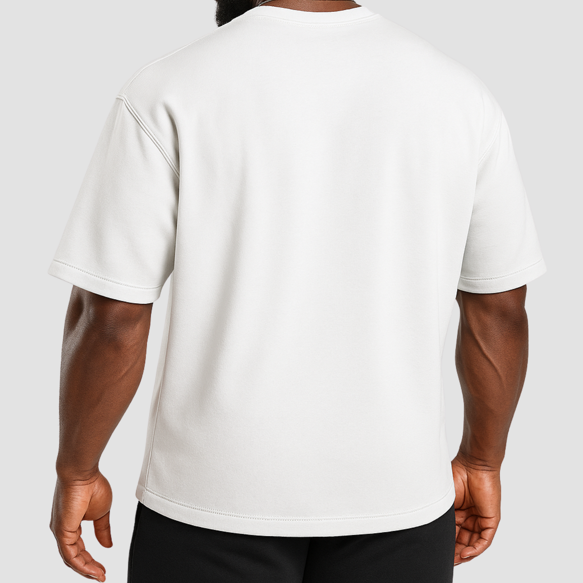 Steel White Oversized T-Shirts