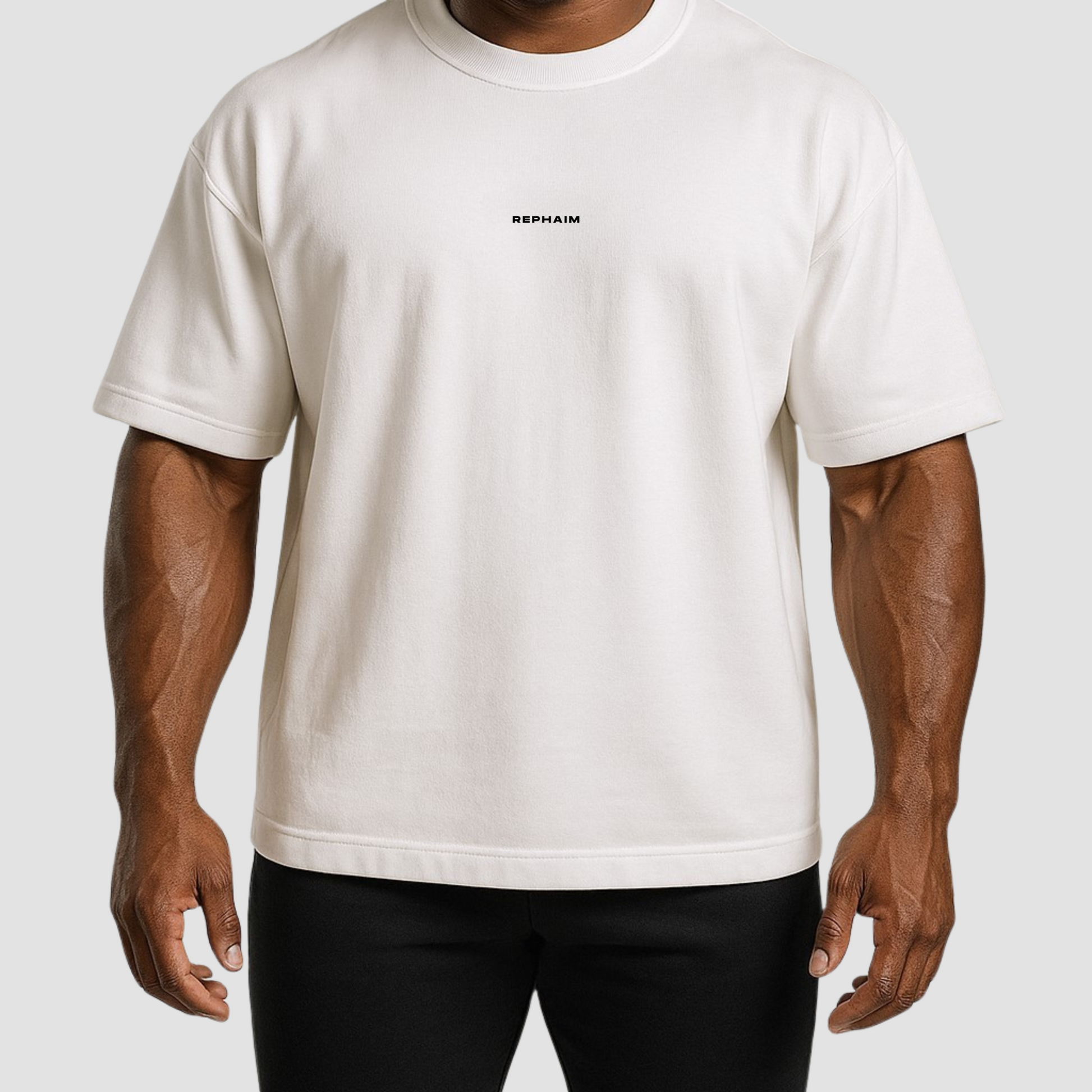 Steel White Oversized T-Shirts