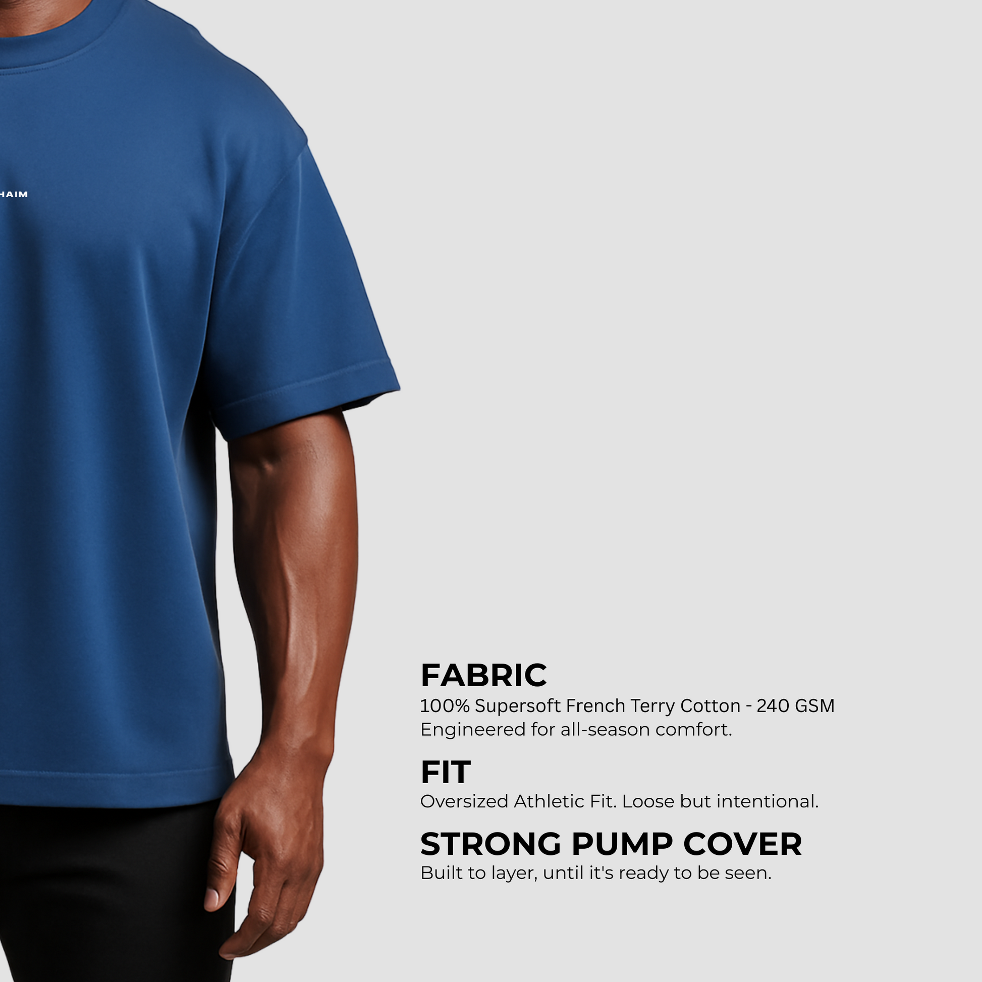 Controlled Blue Oversized T-shirt