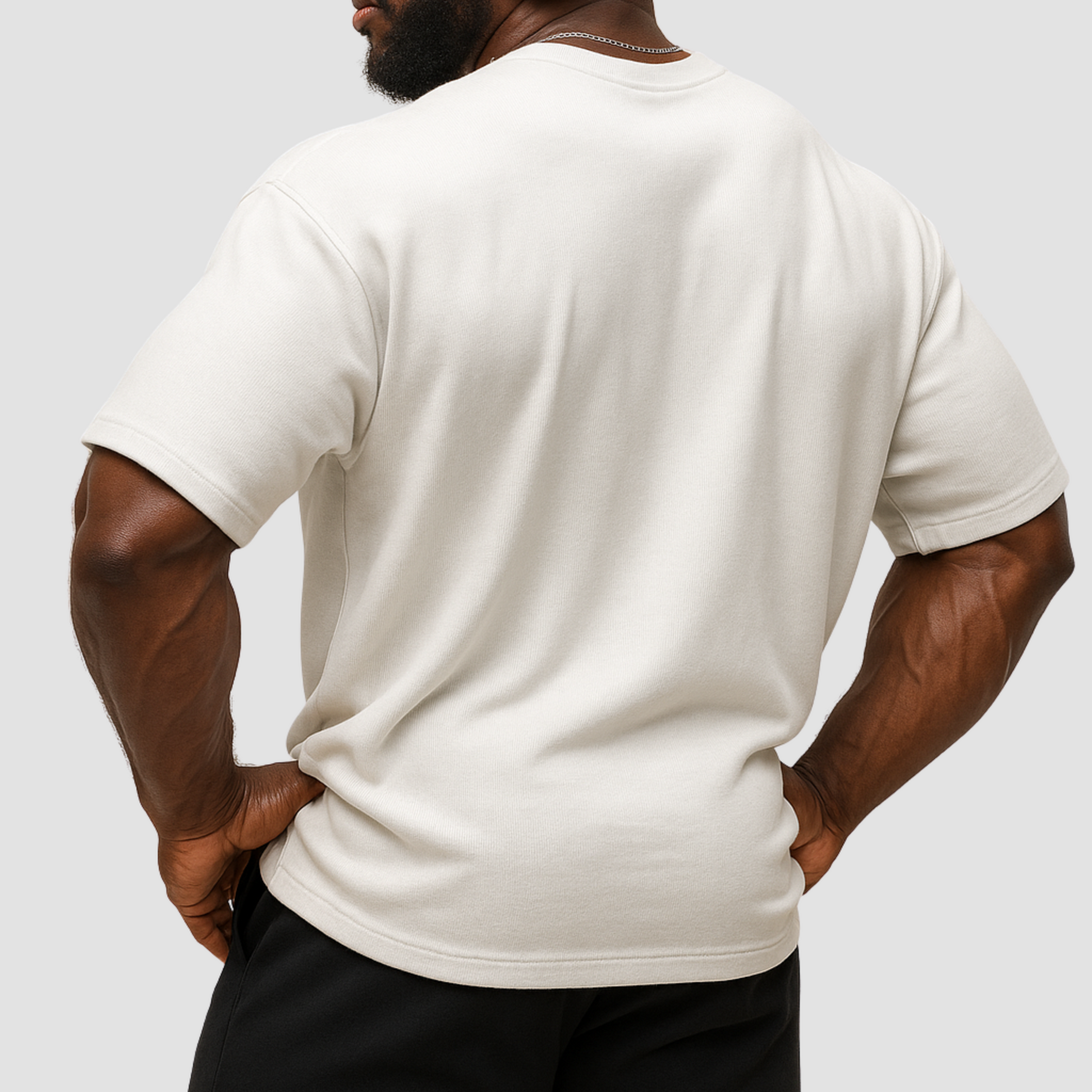 Steel White Oversized T-Shirts