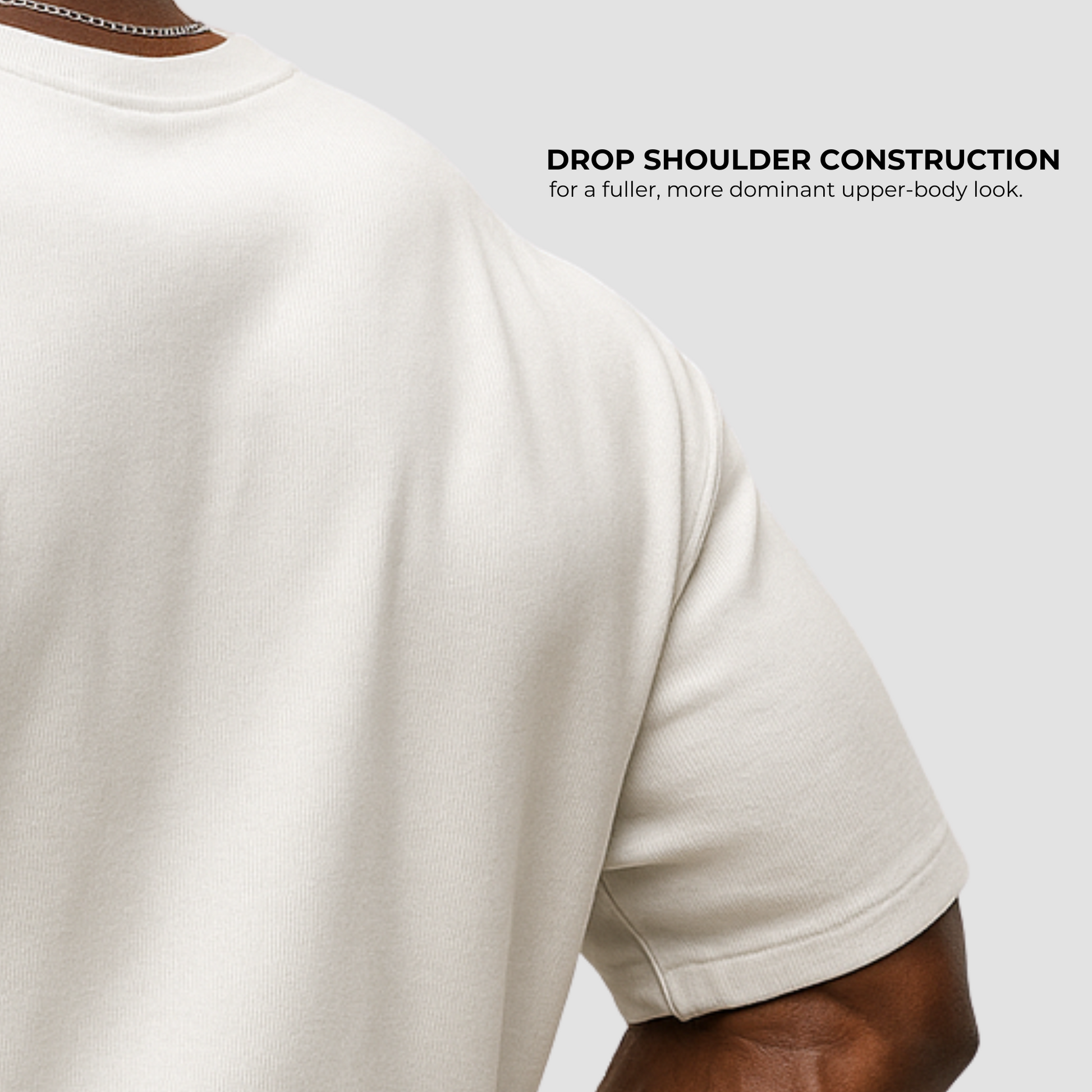 Steel White Oversized T-Shirts
